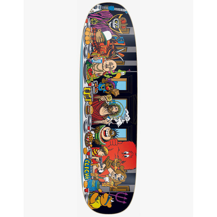 Cliche Screenprinted Last Supper Skateboard Deck - Multi - 8.75in