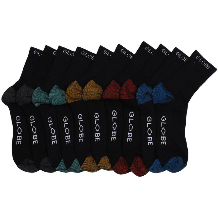 Globe Ingles Crew 5 Pack Men's Socks - Assorted (5 Pairs)