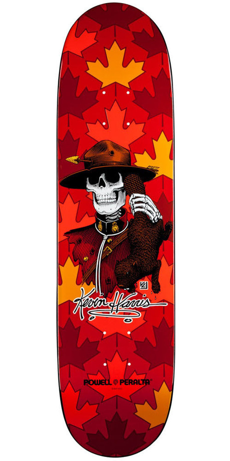 Powell Peralta Kevin Harris Mountie Skateboard Deck - Red/Orange - 8.0in x 31.25in