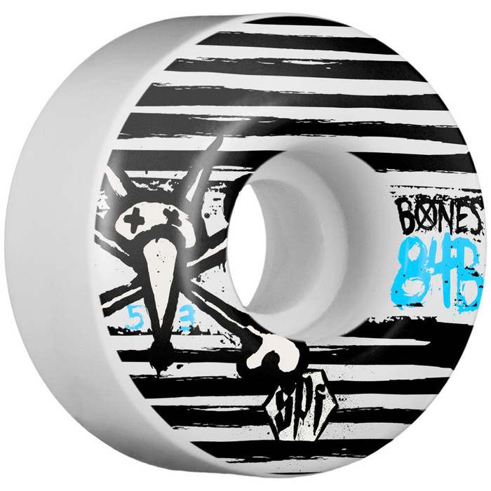 Bones Strokes SPF V1 Skateboard Wheels - White - 53mm (Set of 4)