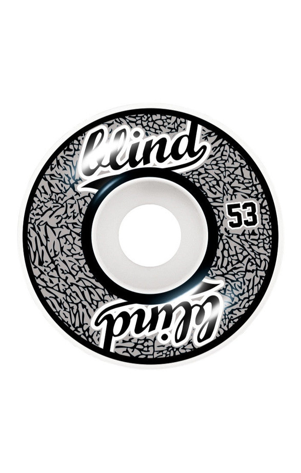 Blind Athletic Skin Skateboard Wheels - White/Grey - 53mm (Set of 4)