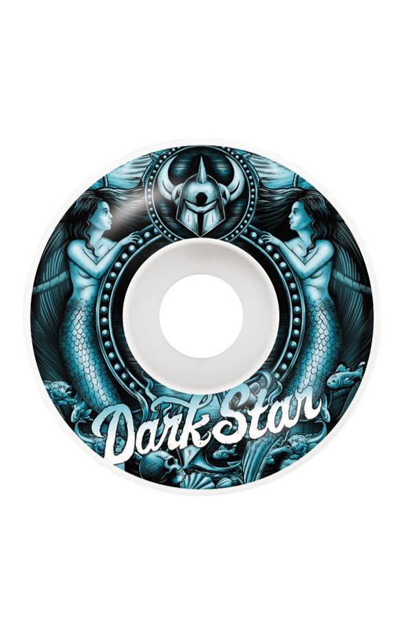 Darkstar Mermaid Skateboard Wheels - Aqua/White - 53mm (Set of 4)