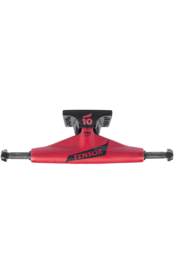 Tensor Magnesium Light Low Flick Skateboard Trucks - Red/Black - 5.25 (Set of 2)