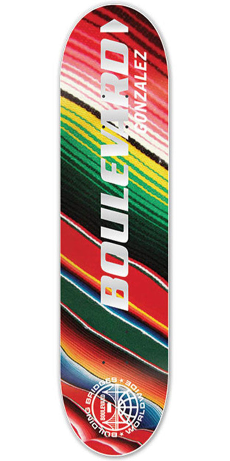 BLVD Gonzalez Motion Skateboard Deck - Multi - 8.125in