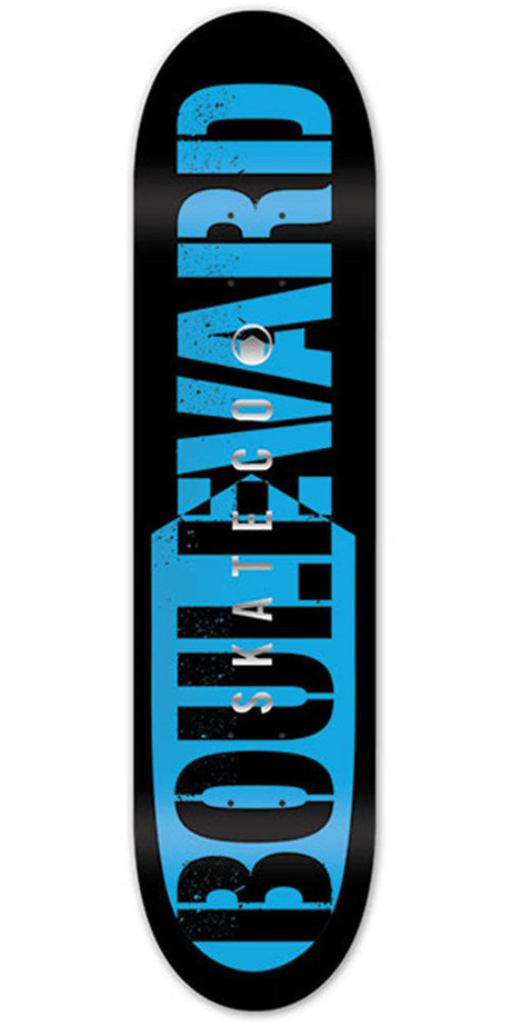 BLVD Bold Foil Skateboard Deck - Blue - 8.25in