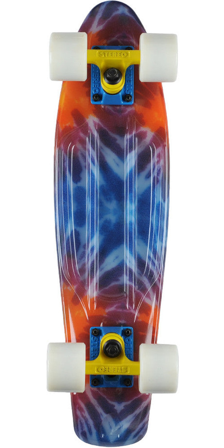 Stereo Vinyl Cruiser Complete Skateboard - Tye Dye - 6in x 22.5in