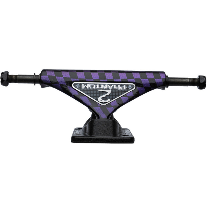 Phantom 2 Checker Skateboard Trucks - Purple/Black - 7.0in (Set of 2)