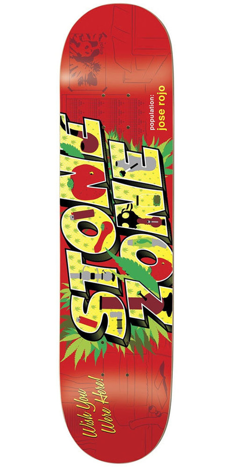 Enjoi Jose Rojo Welcome To R7 Skateboard Deck - Red - 8.0in