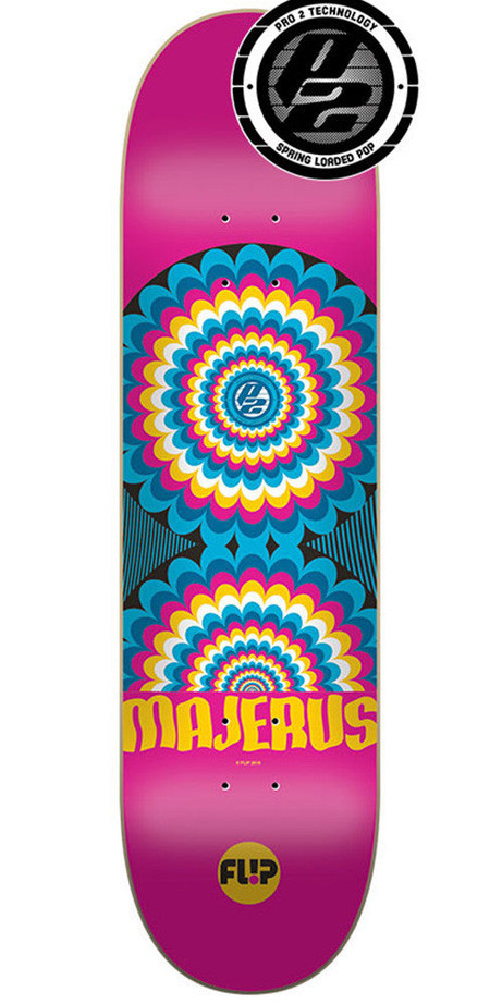 Flip Majerus Optical Pro P2 Skateboard Deck - Pink - 32.31in x 8.25in