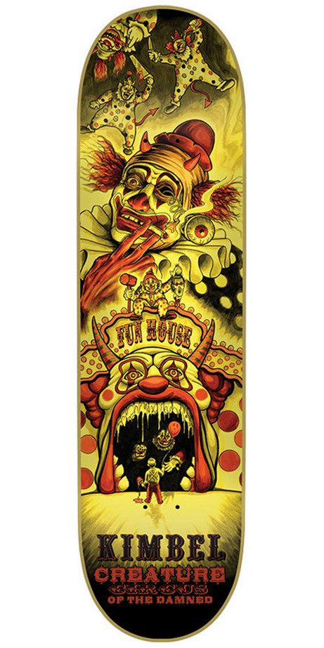 Creature Kimbel Circus Of The Damned Pro Skateboard Deck - Yellow - 33.0in x 9.0in