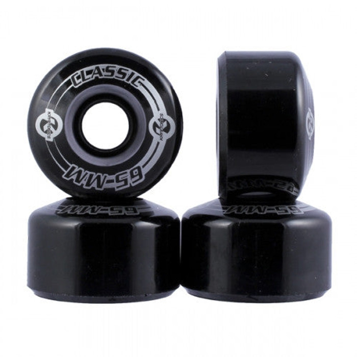 Kryptonics Classic Skateboard Wheels 65mm - Black (Set of 4)