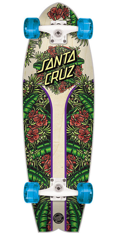 Santa Cruz Island Dot Land Shark Cruzer Complete Skateboard - Multi - 8.8in x 27.7in