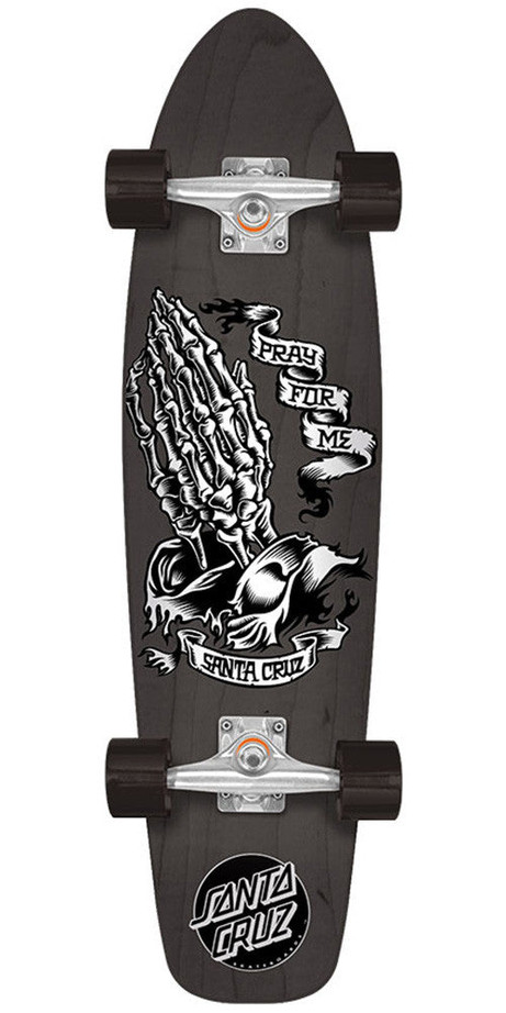 Santa Cruz PFM Skeleton Jammer Cruzer Complete Skateboard - Black - 7.4in x 29.1in