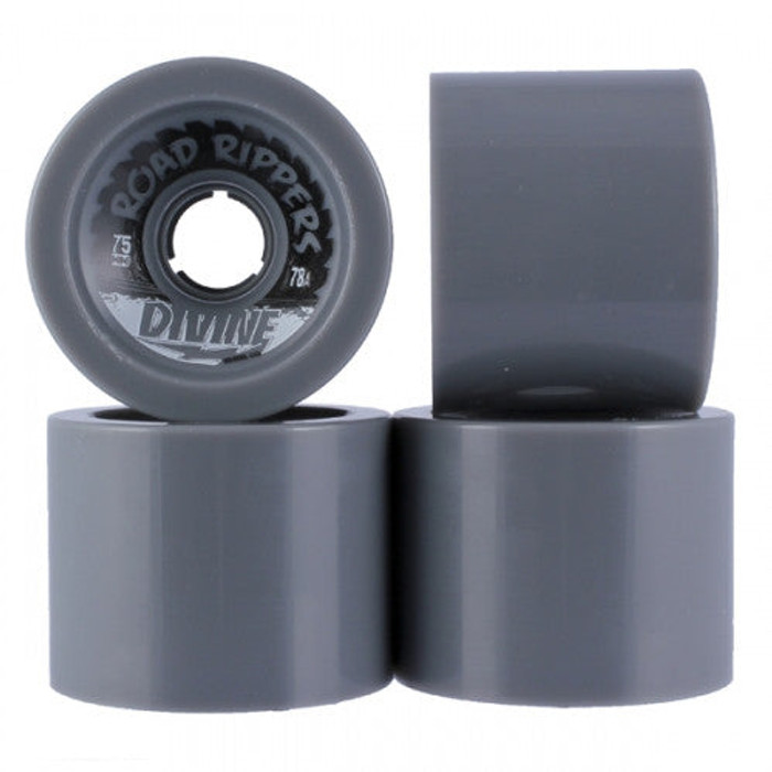 Divine Road Rippers Skateboard Wheels 75mm - Grey (Set of 4)