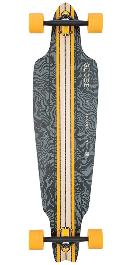 Globe Prowler Cruiser Complete Skateboard - Black/Yellow/Tailspin - 38.5in