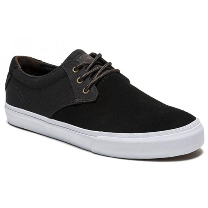 Lakai MJ Men's Skateboard Shoes - Black/White Suede