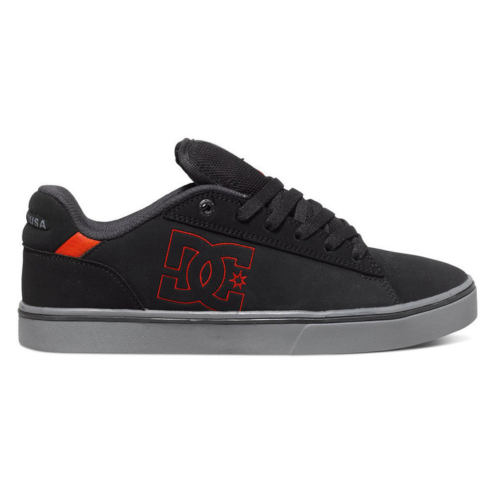 DC Notch Men's Skateboard Shoes - Black/Grey/Red BYR