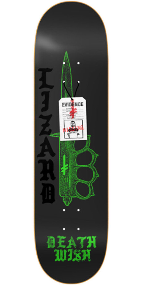 Deathwish Lizard King Deadly Intent Skateboard Deck - 8.0in - Black