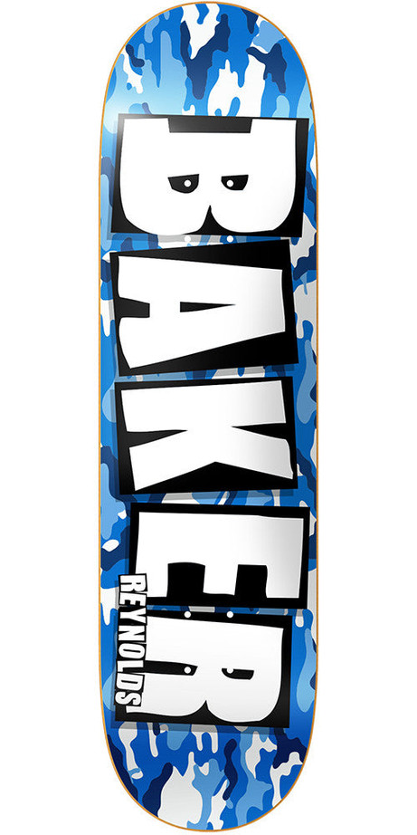 Baker AR Brand Name Skateboard Deck - Blue Camo - 8.3875in