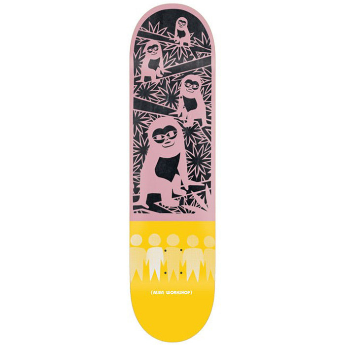 Alien Workshop Papercuts Jungle Skateboard Deck - Pink/Yellow - 8.375in