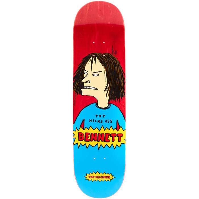 Toy Machine Bennett Beavis Skateboard Deck - Red/Blue - 8.5