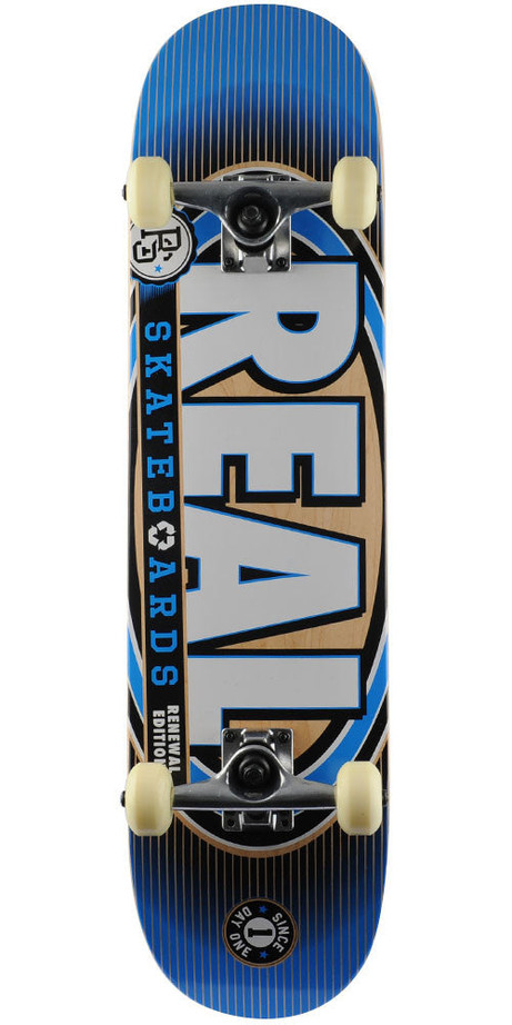 Real Renewal Complete Skateboard - Blue - 7.875in x 31.25in