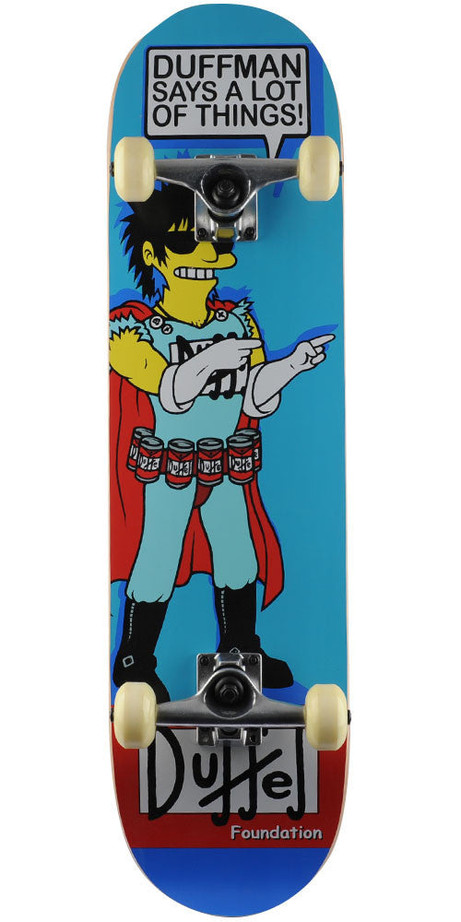 Foundation Duffman Complete Skateboard - Blue - 8.125in x 31.25in