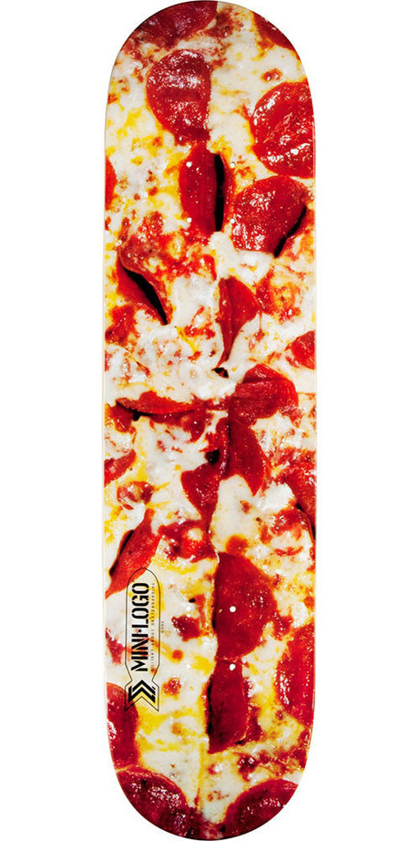 Mini Logo Small Bomb Skateboard Deck - Pizza - 7.5in x 31.375in