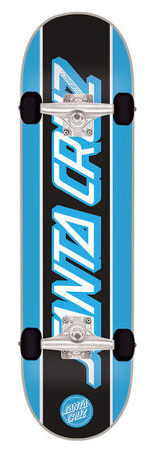 Santa Cruz Opus Strip Sk8 Powerply Complete Skateboard - 7.8 x 31.7 - Black/Blue