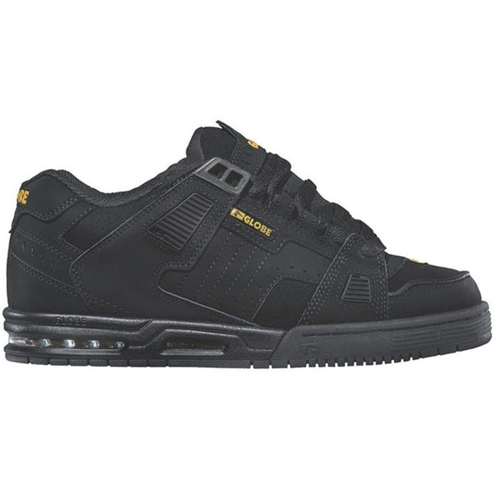 Globe Sabre Skateboard Shoes - Black/Black/Yellow