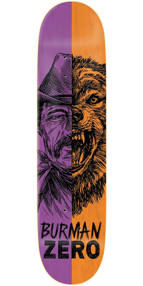 Zero Dane Burman Alter Ego R7 Skateboard Deck - Purple/Orange - 8.5in