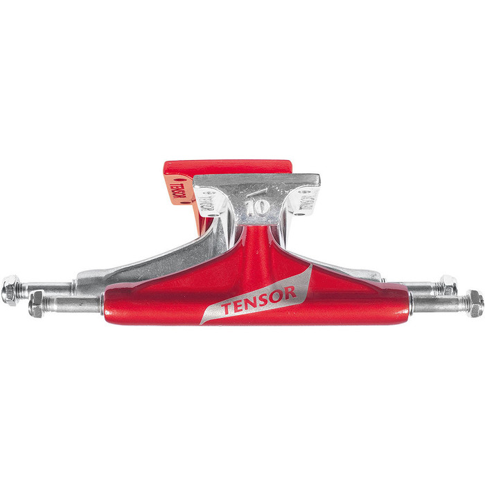 Tensor Aluminum Regular Switch Skateboard Trucks - Red/Raw - 5.25 (Set of 2)