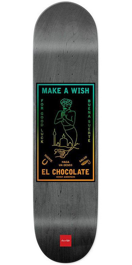 Chocolate Anderson Black Magic Skateboard Deck - Grey - 8.125in x 31.625in