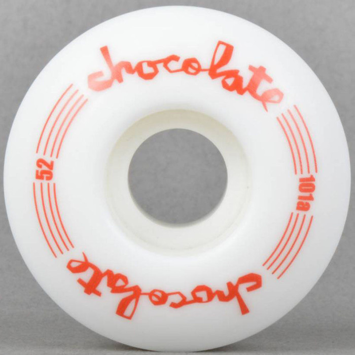 Chocolate Chunk Classic Skateboard Wheels - White - 52mm (Set of 4)