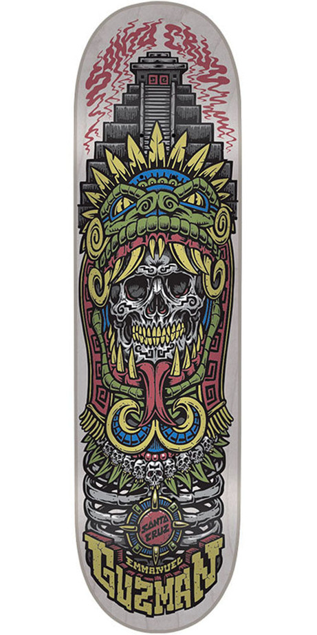 Santa Cruz Guzman Aztec Pro Skateboard Deck - Off White - 8.2in x 31.9in