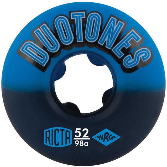 Ricta Duo Tones Skateboard Wheels - Blue/Black - 52mm 98a (Set of 4)