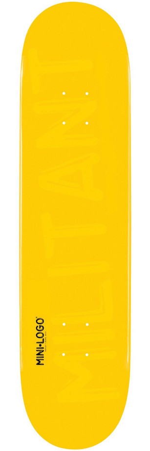 Mini Logo Skateboard Deck 7.625 - Yellow Militant