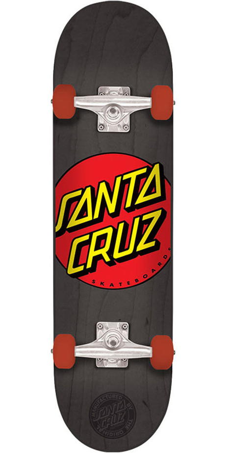 Santa Cruz Classic Dot Regular Sk8 Complete Skateboard - Black - 8.2in x 31.69in