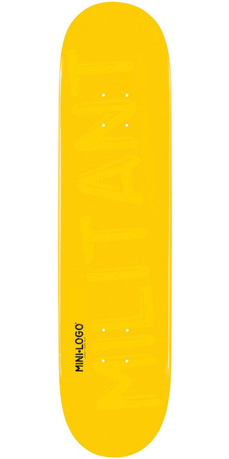 Mini Logo Skateboard Deck 7.88 - Yellow Militant