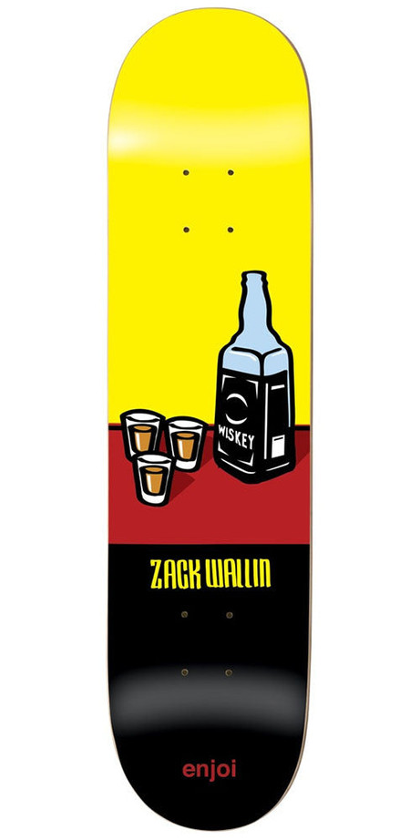 Enjoi Zack Wallin Wray R7 Skateboard Deck - Yellow/Black - 8.0in