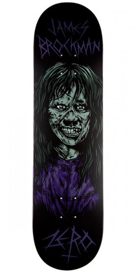 Zero James Brockman Possessed R7 Skateboard Deck - Black - 8.25in