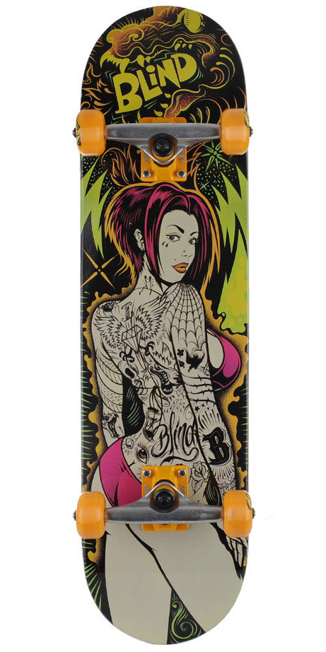 Blind Blacklight Girl Complete Skateboard - Multi - 8.0in