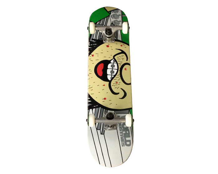 World Industries Manscape Peachefuzz Complete Skateboard - 7.75 - Green/Grey