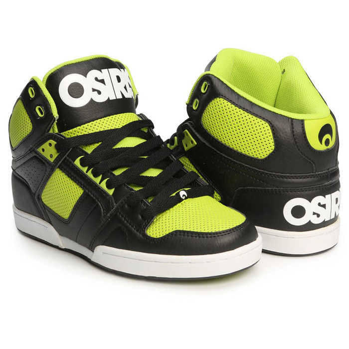 Osiris NYC 83 Men's Skateboard Shoes - Black/White/Lime