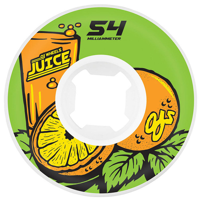 OJ Juice Insaneathane Hardline Skateboard Wheels - 54mm 101a - Green (Set of 4)