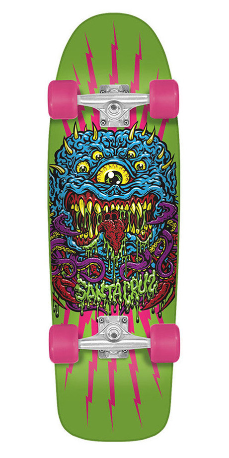 Santa Cruz Freak 80s Cruzer Cruzer Complete Skateboard - Green - 9.99in x 32.3in