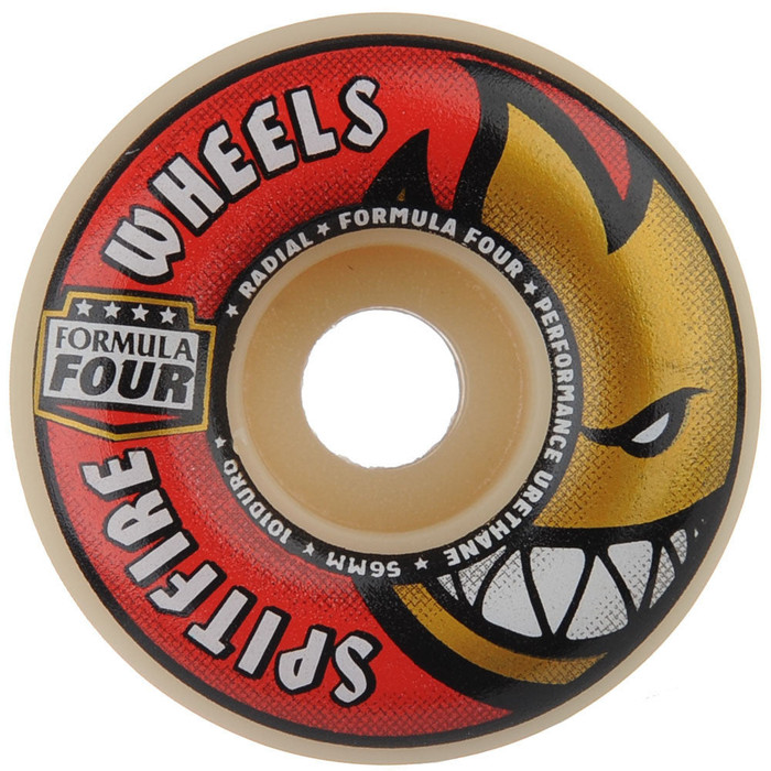 Spitfire Formula Four Radial Skateboard Wheels - White - 56mm 101a (Set of 4)