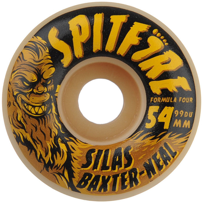 Spitfire Formula Four Silas Skunk Ape Skateboard Wheels - White - 54mm 99a (Set of 4)