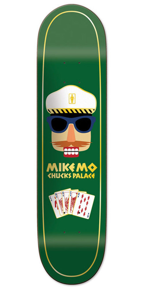 Girl Mike Mo Chuck's Palace Deck Skateboard Deck - Green - 7.75in x 31.625in