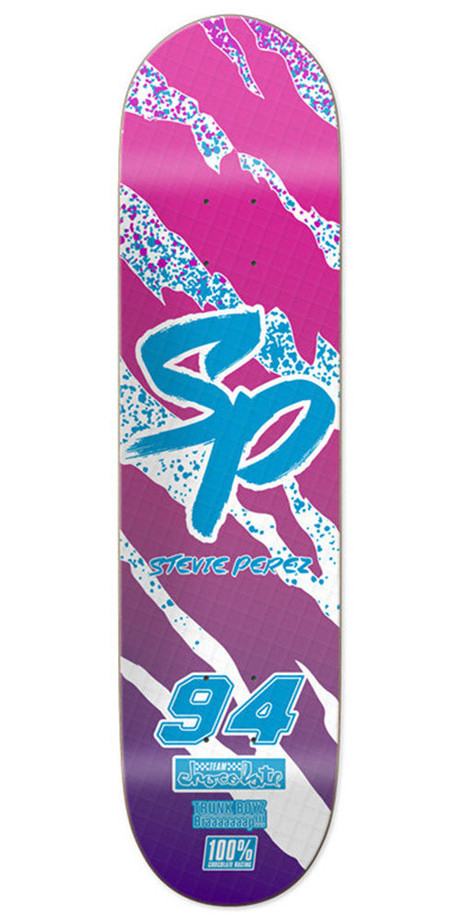 Chocolate Stevie Perez Braaaap Skateboard Deck - Pink - 8.25in x 31.625in